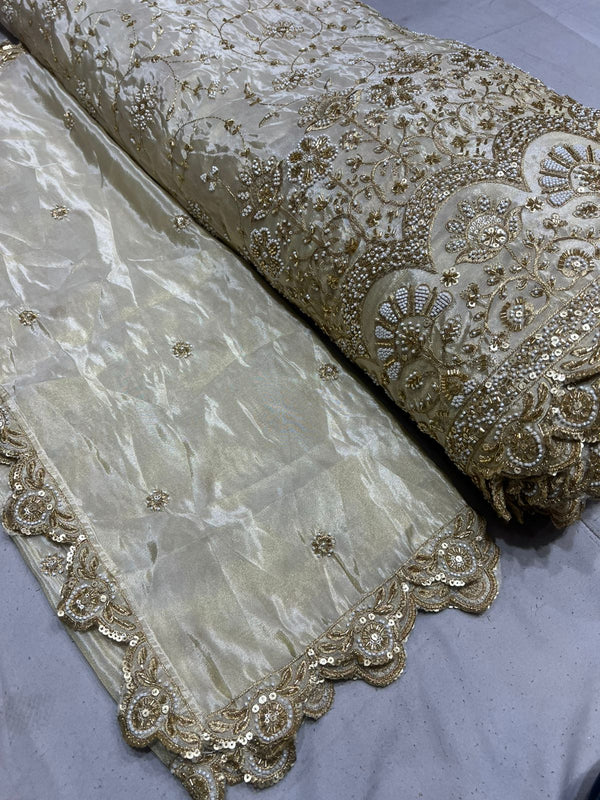 Tissue Cutdana Embroidery