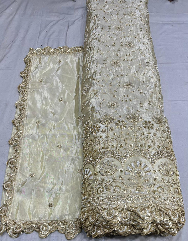 Tissue Cutdana Embroidery