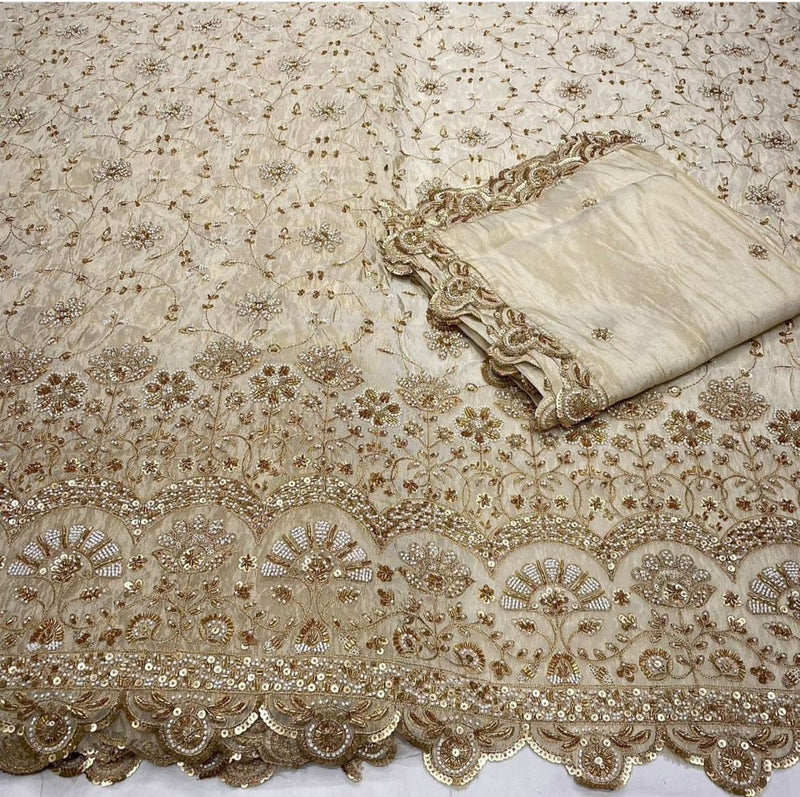 Tissue Cutdana Embroidery