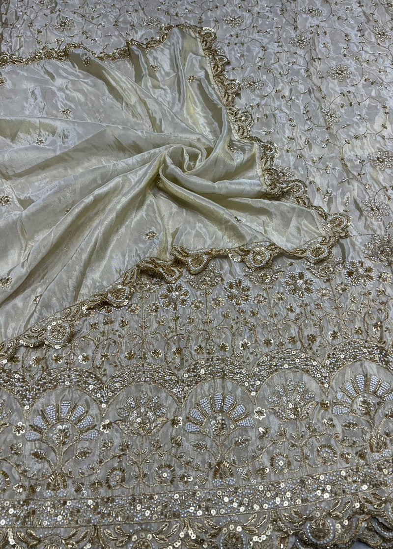 Tissue Cutdana Embroidery