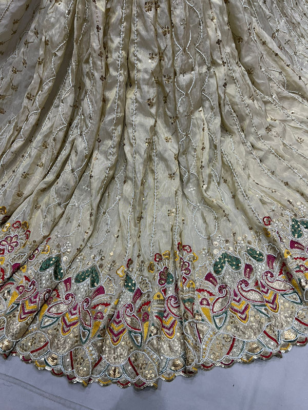 Tissue Cutdana Embroidery