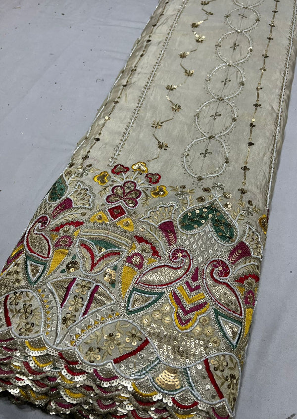 Tissue Cutdana Embroidery