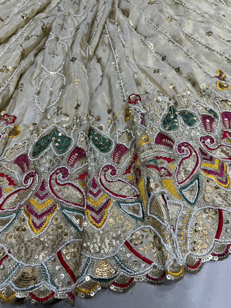 Tissue Cutdana Embroidery