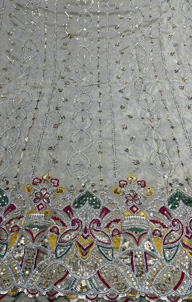 Tissue Cutdana Embroidery