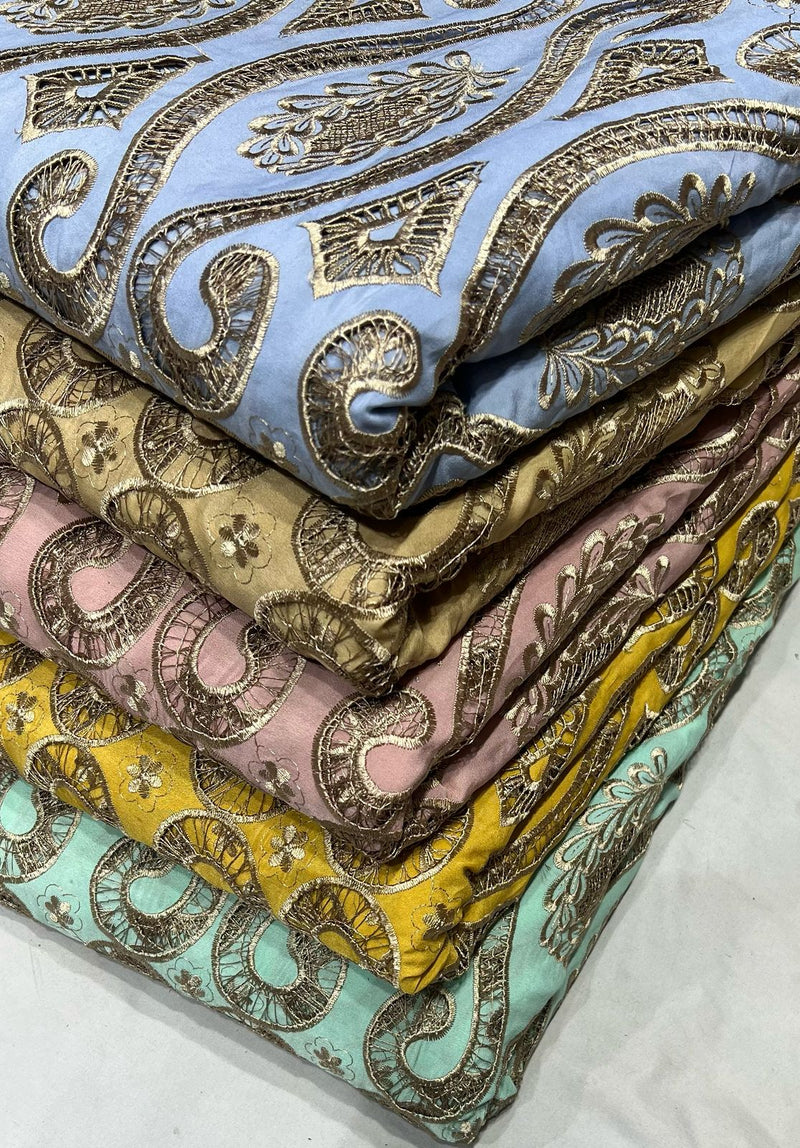 Crepe Golden zari
