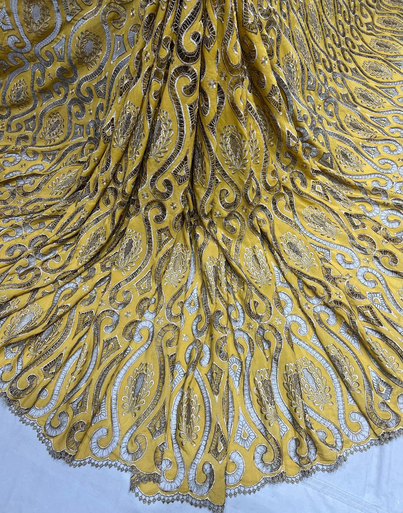 Crepe Golden zari