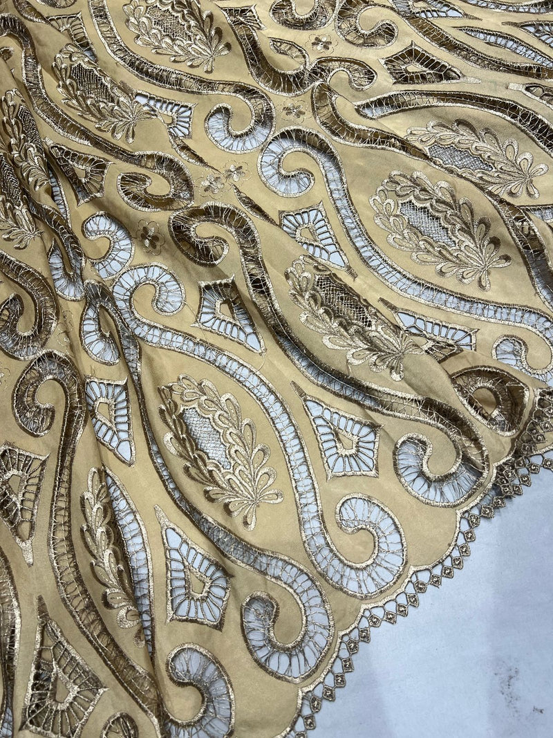 Crepe Golden zari