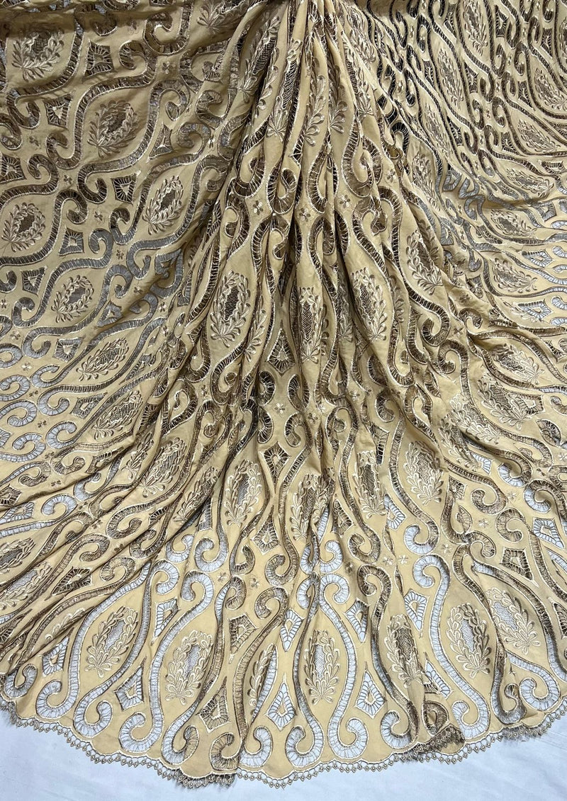 Crepe Golden zari