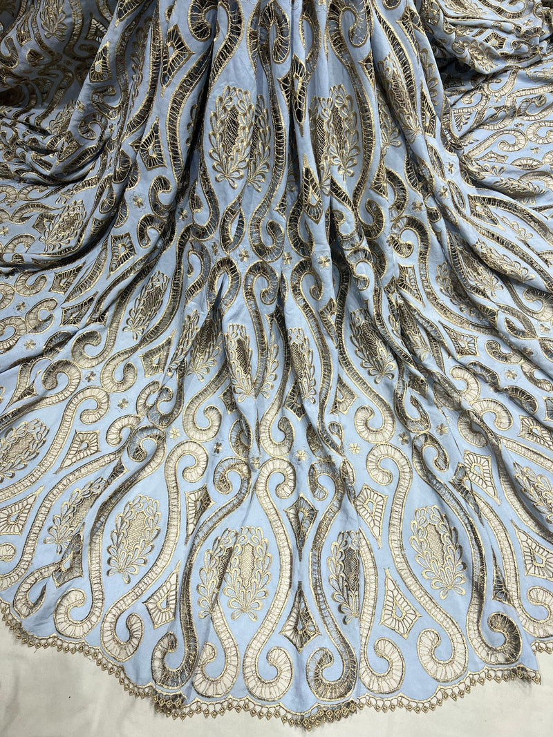Crepe Golden zari