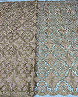 Gold zari cutwork
