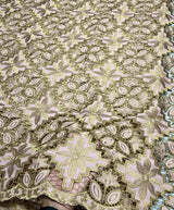 Gold zari cutwork