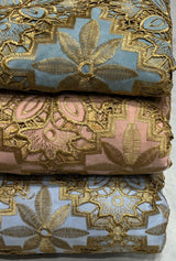 Gold zari cutwork