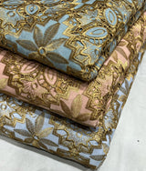 Gold zari cutwork