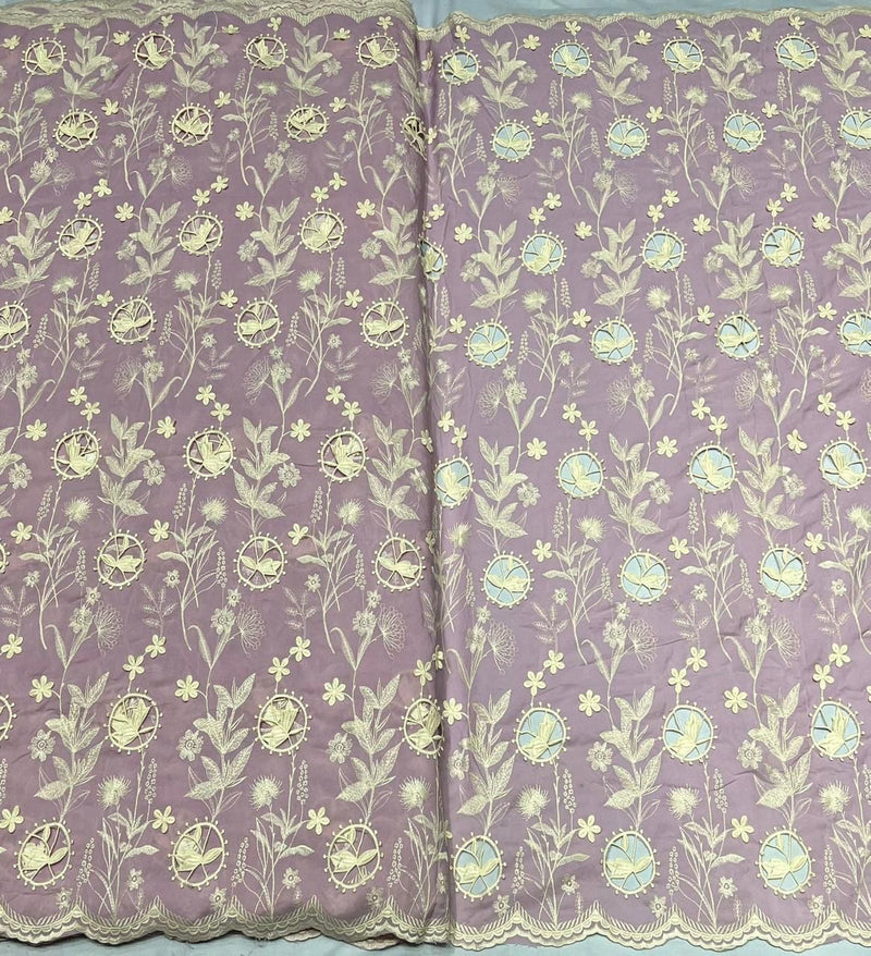 Crepe cutwork