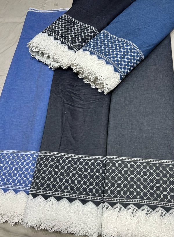 Denim Plazzo Cutowork