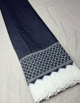 Denim Plazzo Cutowork