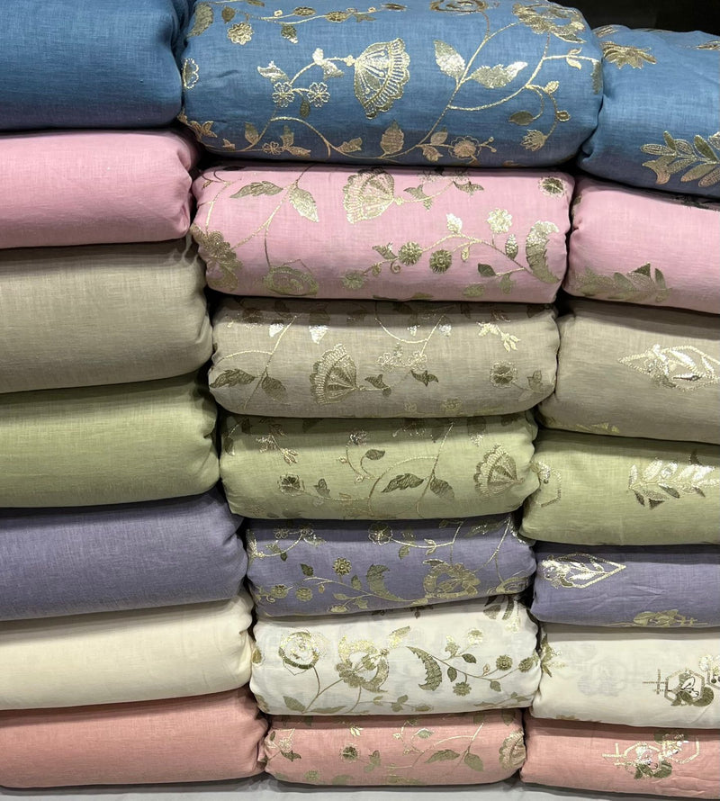 Linen Foil Embroidery