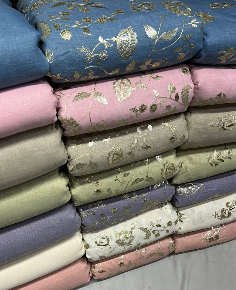 Linen Foil Embroidery