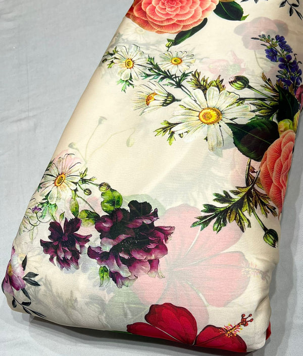 Satin georgette digital print