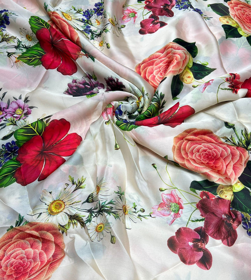 Satin georgette digital print