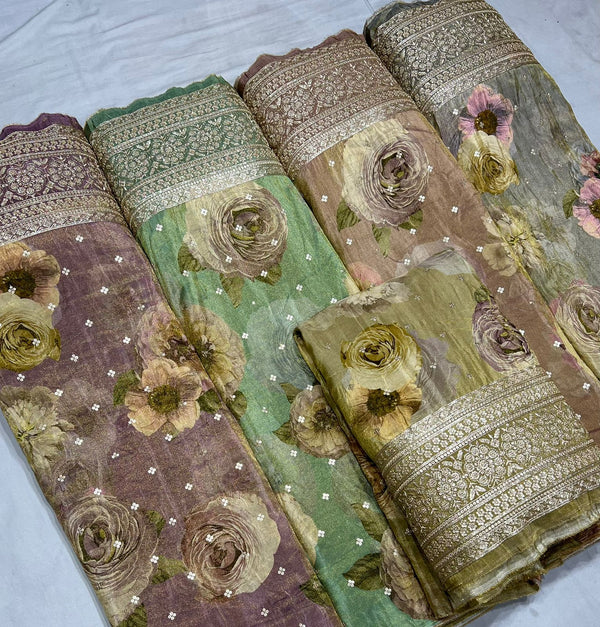 Digital print embroidery