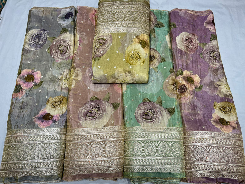 Digital print embroidery