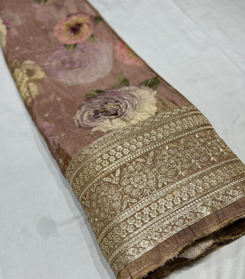 Digital print embroidery