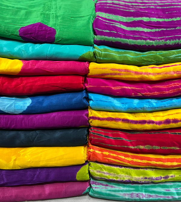 Pure crepe Hand dyeing Baatik boota