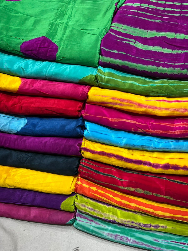 Pure crepe Hand dyeing Baatik boota