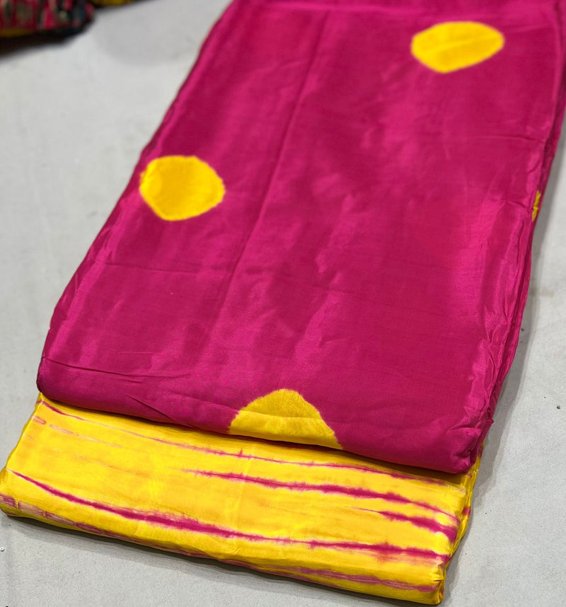 Pure crepe Hand dyeing Baatik boota