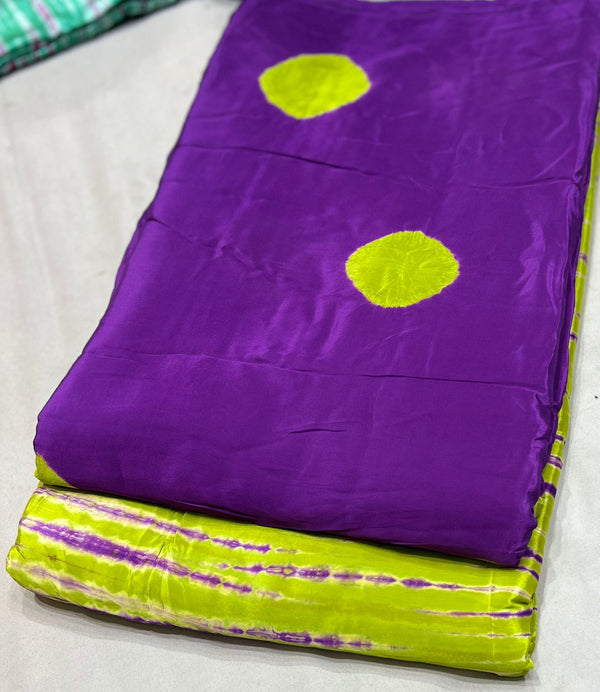 Pure crepe Hand dyeing Baatik boota