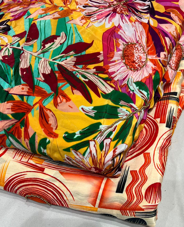 Pure crepe digital print