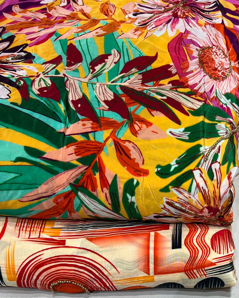 Pure crepe digital print