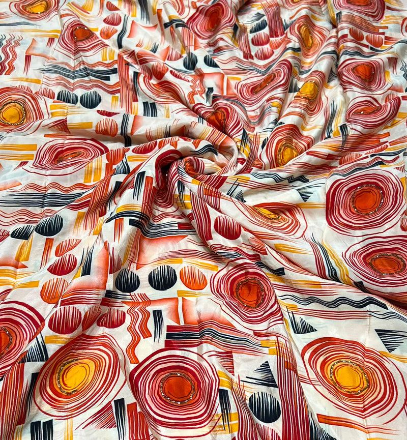 Pure crepe digital print