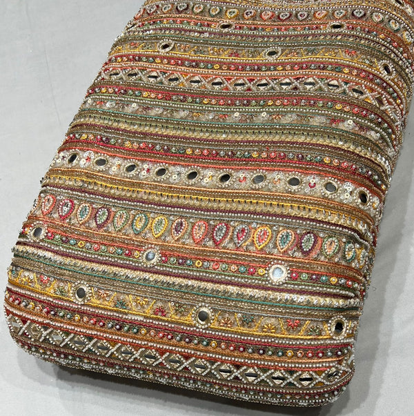 sequence cutdana  With real mirror embroidery
