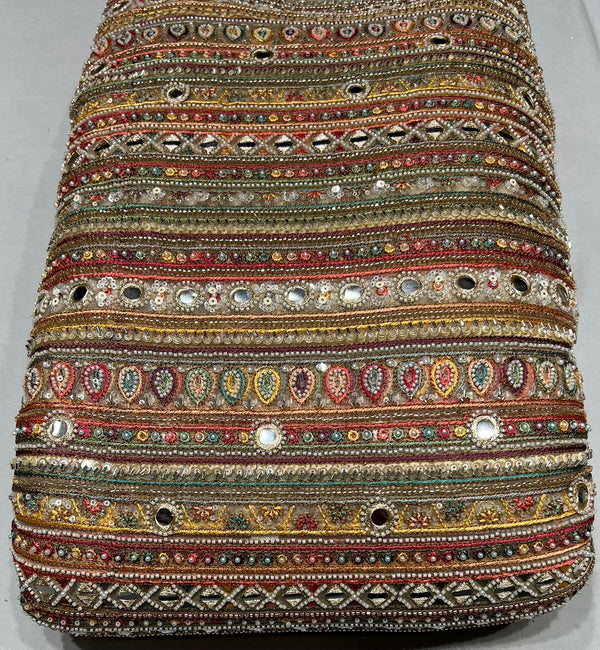 sequence cutdana  With real mirror embroidery