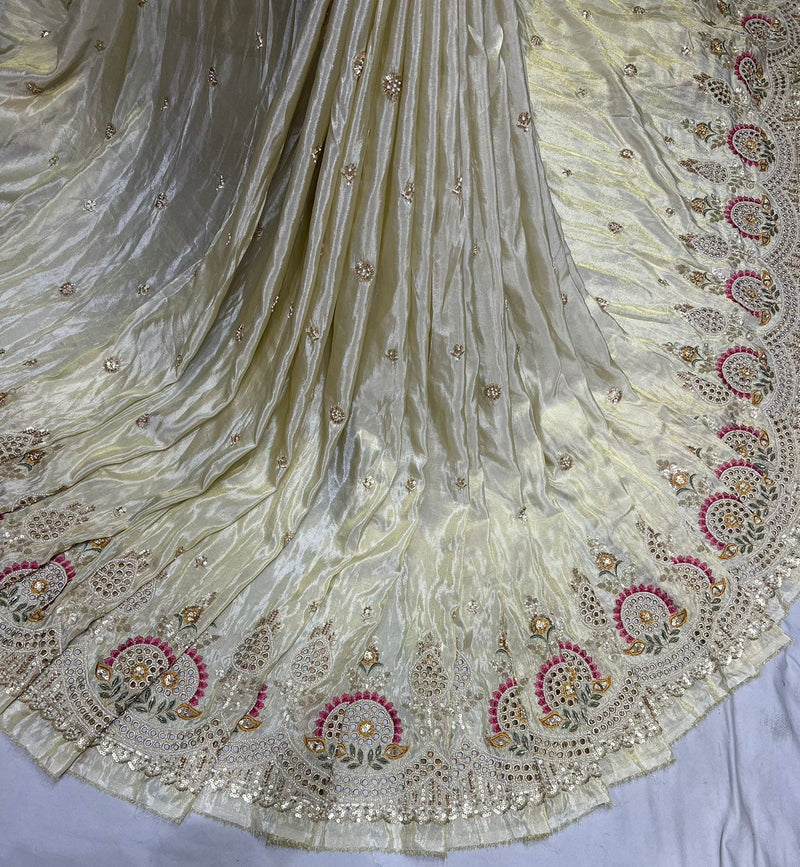 Multi border cutwork With cutdana
