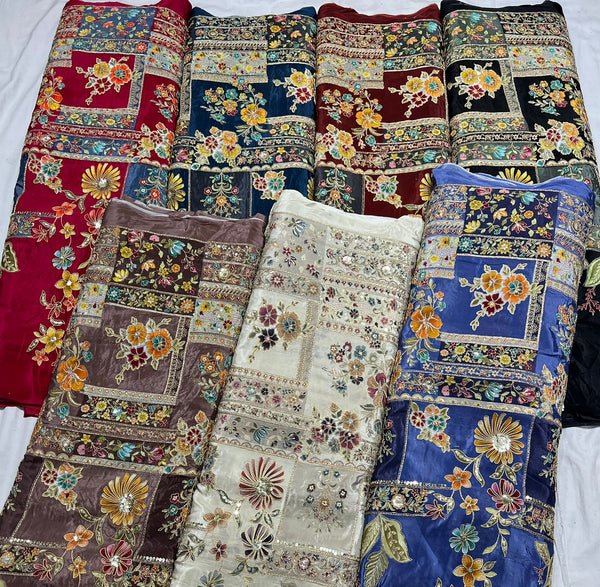 Persian position print embroidery