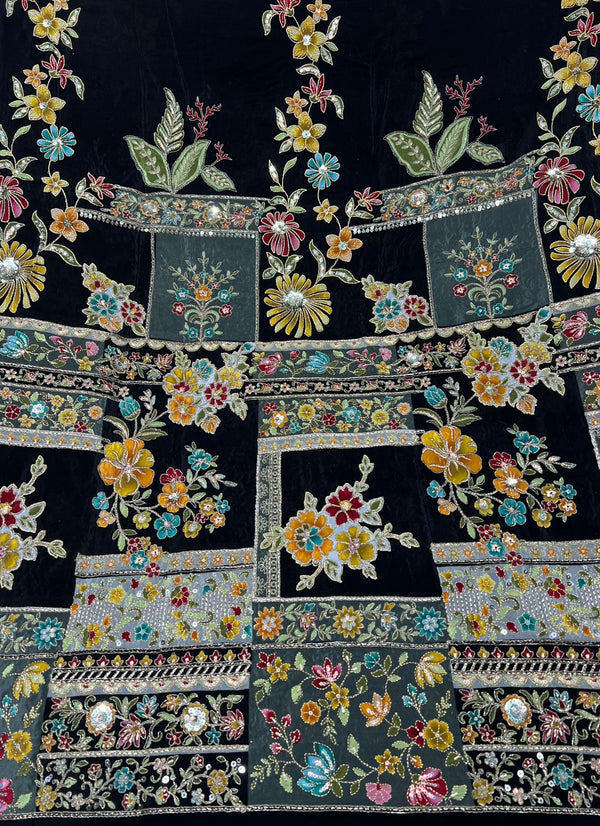 Persian position print embroidery