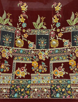 Persian position print embroidery
