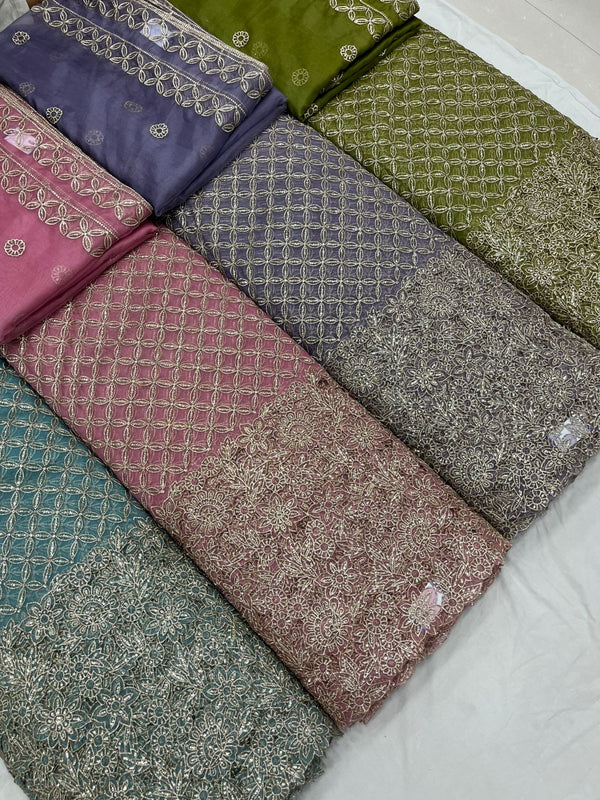 Pure Orgenza Cutwork Embroidery
