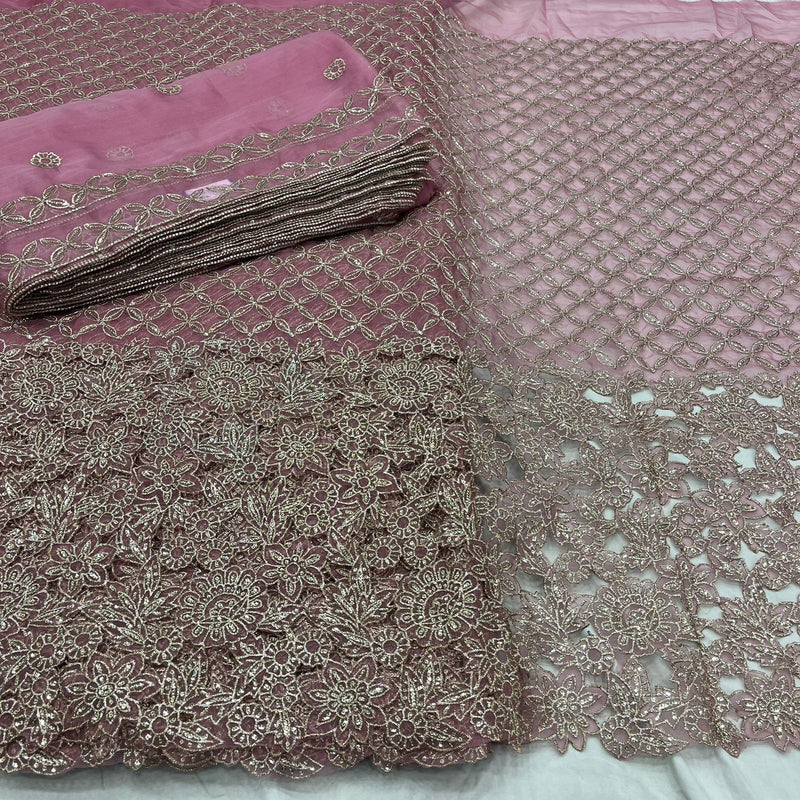Pure Orgenza Cutwork Embroidery