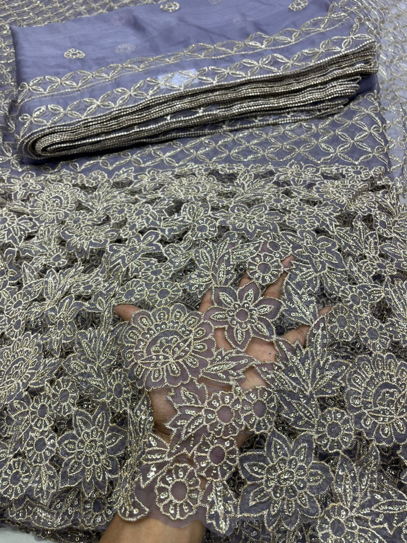 Pure Orgenza Cutwork Embroidery