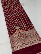 velvet Kashmiri embroidery