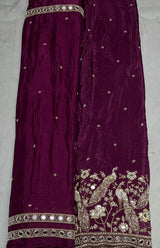 crepe handwork cutdana embroidery