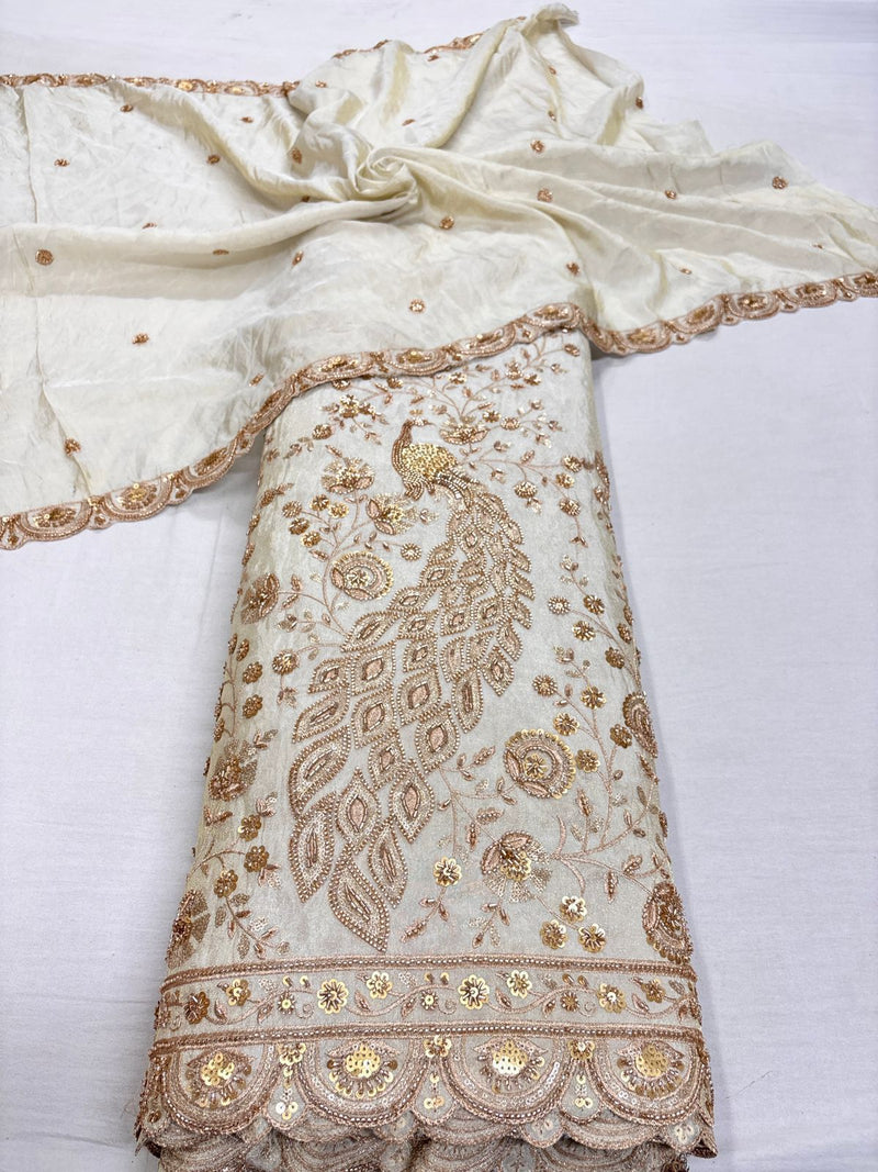 tissue cutdana handwork embroidery