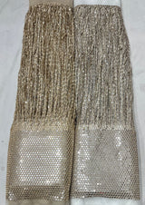 Latkan mirror stripes cutwork embroidery