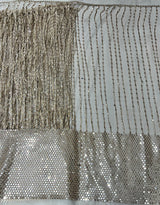 Latkan mirror stripes cutwork embroidery