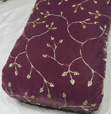 velvet cutdana jaal embroidery
