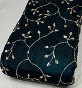 velvet cutdana jaal embroidery